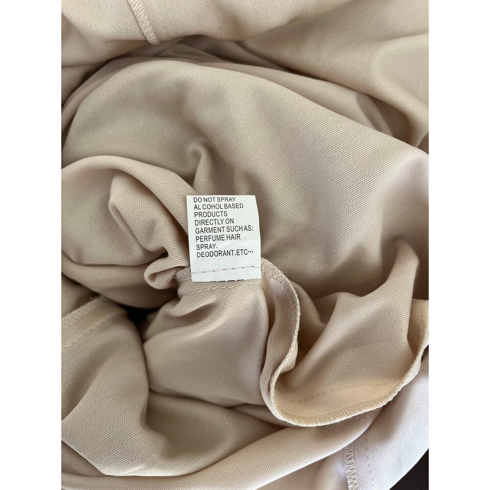NEW NWT Mac Duggal 70237 Beige Embellished Long Sleeve Midi Dress Mocha Size 4 - Picture 6 of 6